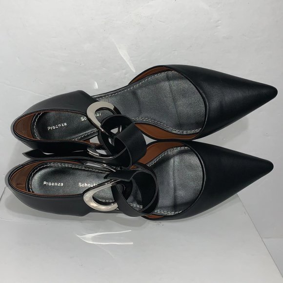 Proenza Schouler Grommet D'orsay Flats in Black - Picture 7 of 9